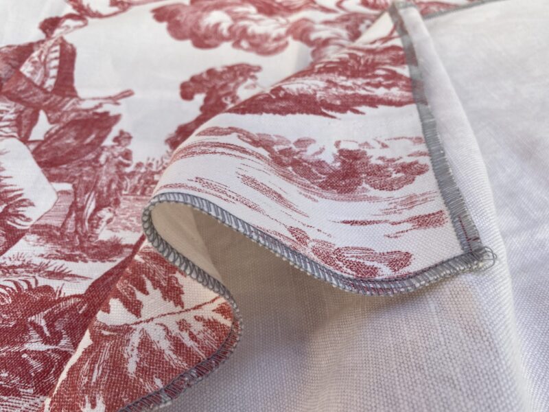 IMG_0933 5 Berkbox70 Scalamandre  The Altar of Liberty Print Red & White Washington Independence War Square 34x30 inches