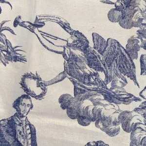 IMG_0938 6 Berkbox70 Scalamandre The Altar of Liberty Washington Independence War Print Blue & White Square 1.1yard x 30 inches