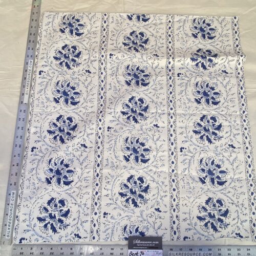 IMG_0978 15 Berkbox70 Scalamandre Medallion Stripe Pattern Blue and White 27 x 26 inches