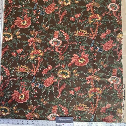 IMG_0999 22 Berkbox70 Scalamandre Botanical Foliage Red Green on Brown Square