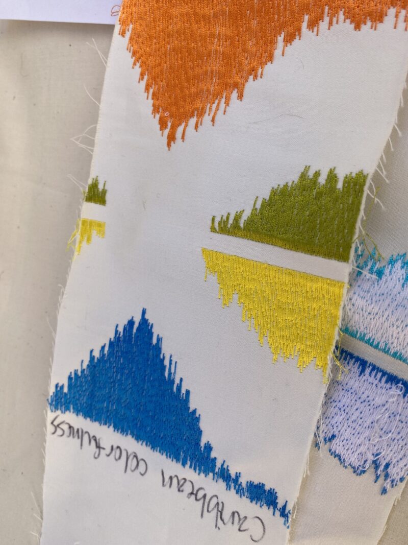 IMG_1139 Scalamandre Caribbean Islands Colorfulness Tropical Colorful Embroidery MSRP USD 500