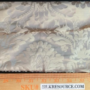 IMG_9928 High End Veranda Renaissance Damask 100% Silk Taupe Beige