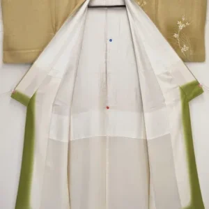 M21a8 High Quality Silk Wedding Tsukesage Lovely Cherry Blossom Taupe