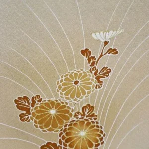 M41a1 High Quality Silk Wedding Tsukesage Classic Chrysanthemum Tan