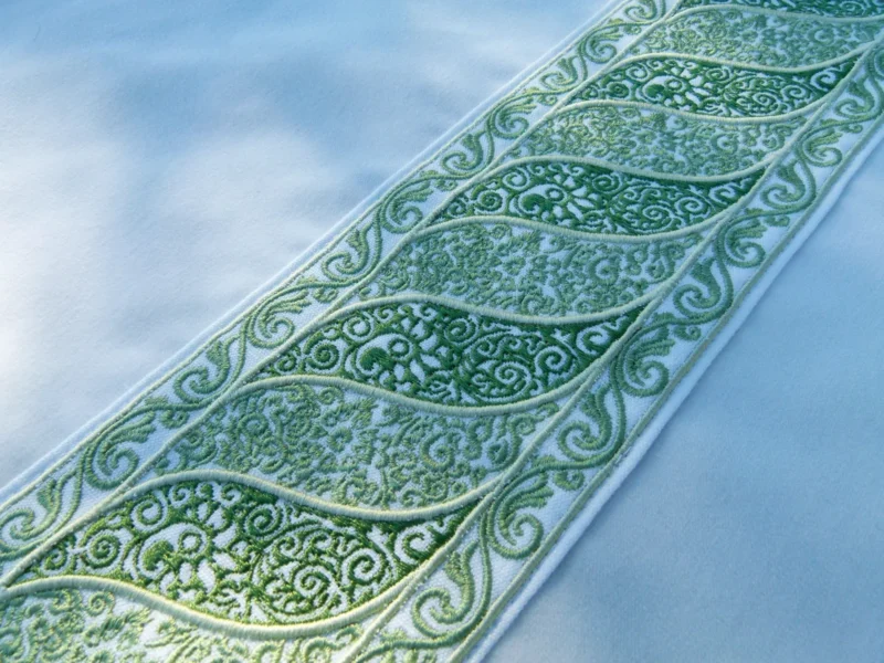 Scalamandre Pillow Case MET Paisley Square Silk Velvet White Green Paisley Plains Solid 22x22 inches MSRP USD 678/y