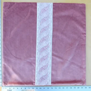 P1130452 SCALAMANDRE PILLOW 18" NIMBUS CHNIOSERIE LINEN CHENILLE STONE BLUE MSRP0