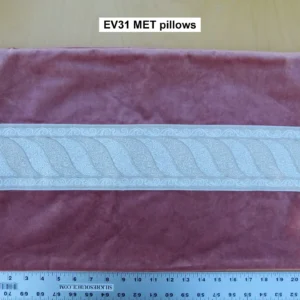 P1130476 label SCALAMANDRE PILLOW 18" NIMBUS CHNIOSERIE LINEN CHENILLE STONE BLUE MSRP0