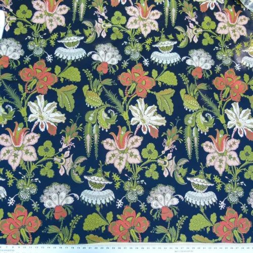 P1130564 Scalamandre Length 1.4Y Rossetta Peach Black Silk Damask Novelty MSRP USD 1200+/y