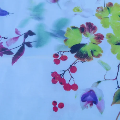 P1130602 Scalamandre Length 2.4y Christian Fischbacher Sommerwind CS Summer Bouquet Fabric  MSRP USD 400+/y