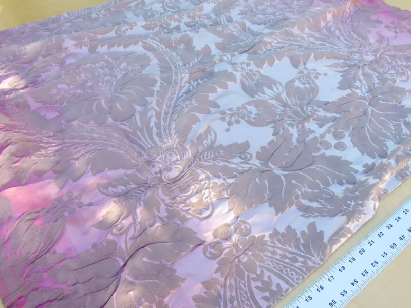 P1130709 Scalamandre Length 1.1y Lelievre Carrousel Pink Damask Jacquard MSRP USD 892/y