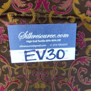 1 EV30 24"x25" Scalamandre Tassinari & Châtel CERNUSCHI  Brun Brown Gold SIlk Lampas Patrimoine Collection MSRP USD2128/y