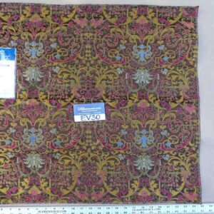 1 EV30 24"x25" Scalamandre Tassinari & Châtel CERNUSCHI  Brun Brown Gold SIlk Lampas Patrimoine Collection MSRP USD2128/y