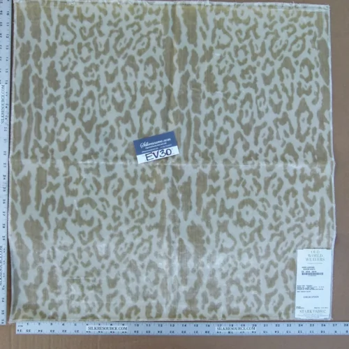 P1130783 14 EV30 Square Scalamandre Snow Leopard Winter Animal Skin Brown White  MSRP USD400+/y