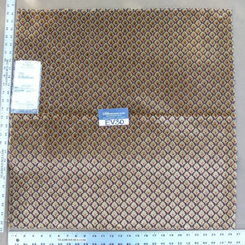 P1130833 33 EV30 Scalamandre Old World Weaver Verrier Harvest Gold Black Diamond Ogee Square 26x26 inches MSRP USD668/y