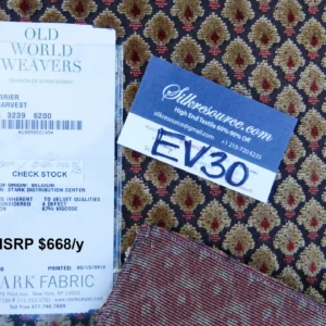 33 EV30 Scalamandre Old World Weaver Verrier Harvest Gold Black Diamond Ogee Square 26x26 inches MSRP USD668/y