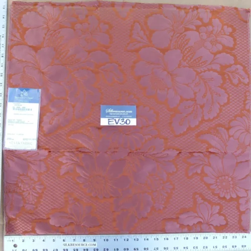 P1130839 35 EV30 Scalamandre Tassinari and Chatel Volanges Cornaline Pink Red Silk Damask Floral Square 23x24 inches MSRP USD1354/y