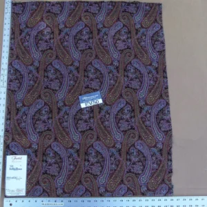 59 EV30 Scalamandre Fonthill Punjab Black Paisley Square 32 x 26 inches MSRP USD876/y