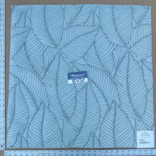 P1140102 3 EV32 Square 26 x 26 inches Scalamandre Old World Weavers Sagamore Hill Bluebell Leaf Pattern Botanical Foliage MSRP USD492/y