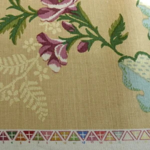 P1320700 By Yard Brunschwig & Fils Fabriano Pine Cone Print Light Butter Yellow Linen Print