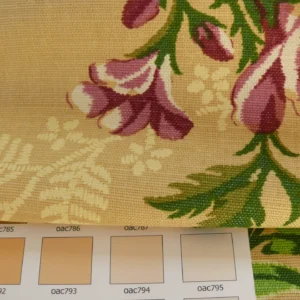 P1320701 By Yard Brunschwig & Fils Fabriano Pine Cone Print Light Butter Yellow Linen Print