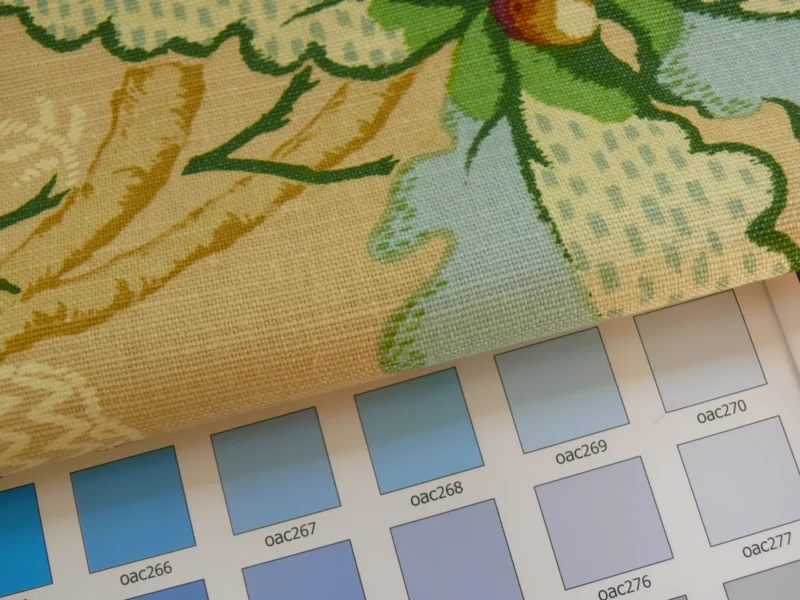 P1320702 By Yard Brunschwig & Fils Fabriano Pine Cone Print Light Butter Yellow Linen Print