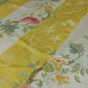 P1330006 Scalamandre Colony Villa Lante Stripe Multi on Rose Renaissance Classic MSRP USD 578/y