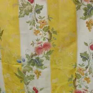 P1330015 Scalamandre Colony Villa Lante Stripe Multi on Rose Renaissance Classic MSRP USD 578/y