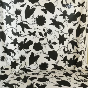 P1330464 10Y+ Duralee Blossom Chinoiserie Porcelain print cotton INDIGO BLUE white by Thomas PAUL