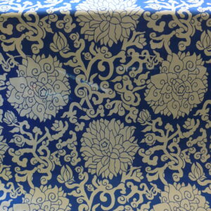 P1470030 10Y+ Duralee Blossom Chinoiserie Porcelain print cotton INDIGO BLUE white by Thomas PAUL