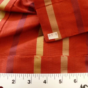 P1550207 Coraggio Textile Fabric 3yard from Italy Highest Quality Silk Stripe Red Gold Renaissance MSRP USD 300+/yard