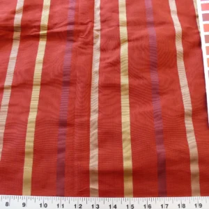 P1550208 Coraggio Textile Fabric 3yard from Italy Highest Quality Silk Stripe Red Gold Renaissance MSRP USD 300+/yard