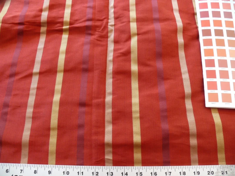 P1550208 Coraggio Textile Fabric 3yard from Italy Highest Quality Silk Stripe Red Gold Renaissance MSRP USD 300+/yard