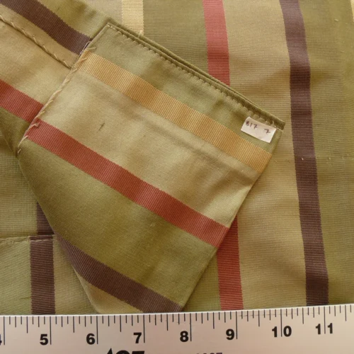 Coraggio Textile Fabric 3yard from Italy Highest Quality Silk Stripe Green Red Purple Brown Renaissance MSRP USD 300+/yard