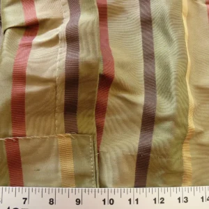 P1550219 Coraggio Textile Fabric 3yard from Italy Highest Quality Silk Stripe Green Red Purple Brown Renaissance MSRP USD 300+/yard