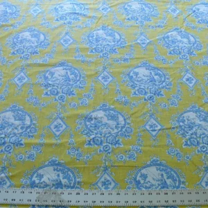Brunschwig & Fils Katibi Print Turquoise Blue White  Abstract Cotton MSRP USD292/y