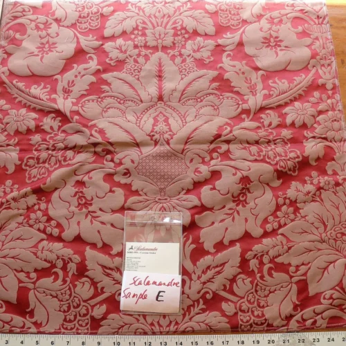 P1570112 Scalamandre Neoclassical Hayes House Silk Damask Special Red MSRP0+Y E52