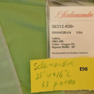 33 pieces Scalamandre Shangri-la Silk Dupioni Taffeta Assorted Colors MSRP USD 158Y