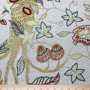 IMG_1527 3.47y Lee Jofa Arbre De Vie.document Stunning Crewel Embroidery Tree of Life Linen Museum Quality