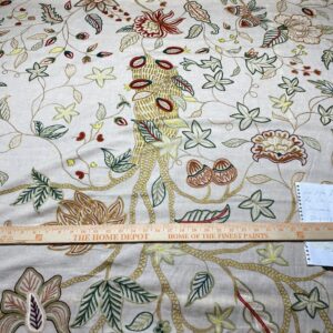 IMG_1528 3.47y Lee Jofa Arbre De Vie.document Stunning Crewel Embroidery Tree of Life Linen Museum Quality