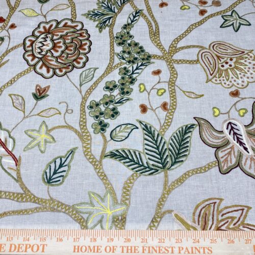 IMG_1530 11.2y Lee Jofa Arbre De Vie.document Stunning Crewel Embroidery Tree of Life Linen Museum Quality