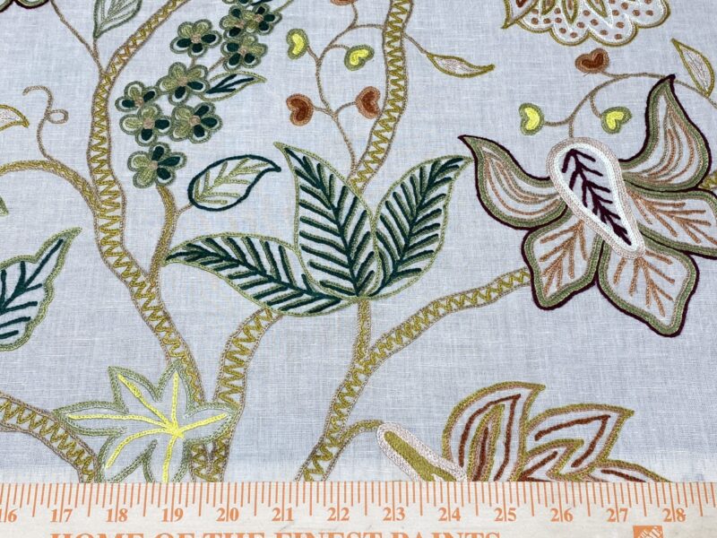 IMG_1531 3.47y Lee Jofa Arbre De Vie.document Stunning Crewel Embroidery Tree of Life Linen Museum Quality