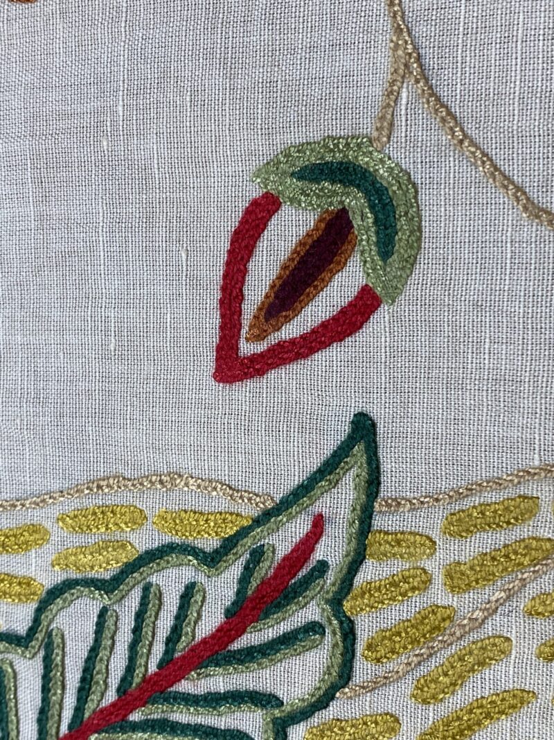 IMG_1532 3.47y Lee Jofa Arbre De Vie.document Stunning Crewel Embroidery Tree of Life Linen Museum Quality