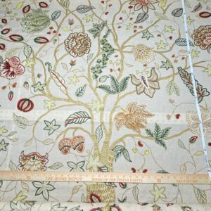 IMG_1533 3.47y Lee Jofa Arbre De Vie.document Stunning Crewel Embroidery Tree of Life Linen Museum Quality