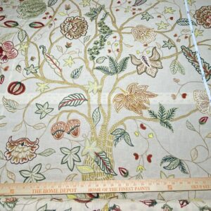 IMG_1534 3.47y Lee Jofa Arbre De Vie.document Stunning Crewel Embroidery Tree of Life Linen Museum Quality