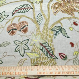 IMG_1535 3.47y Lee Jofa Arbre De Vie.document Stunning Crewel Embroidery Tree of Life Linen Museum Quality