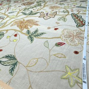 IMG_1536 3.47y Lee Jofa Arbre De Vie.document Stunning Crewel Embroidery Tree of Life Linen Museum Quality