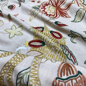 IMG_1539 3.47y Lee Jofa Arbre De Vie.document Stunning Crewel Embroidery Tree of Life Linen Museum Quality