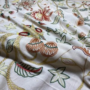 IMG_1543 3.47y Lee Jofa Arbre De Vie.document Stunning Crewel Embroidery Tree of Life Linen Museum Quality