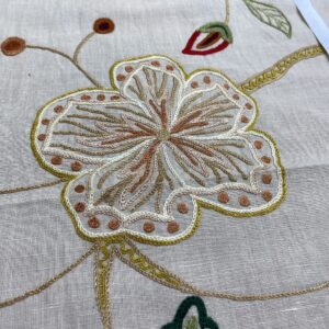 IMG_1541 3.47y Lee Jofa Arbre De Vie.document Stunning Crewel Embroidery Tree of Life Linen Museum Quality