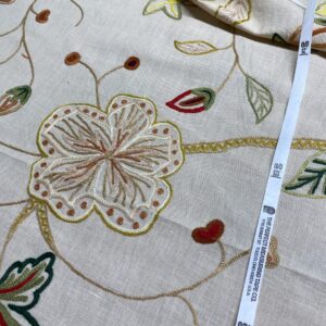 IMG_1542 3.47y Lee Jofa Arbre De Vie.document Stunning Crewel Embroidery Tree of Life Linen Museum Quality